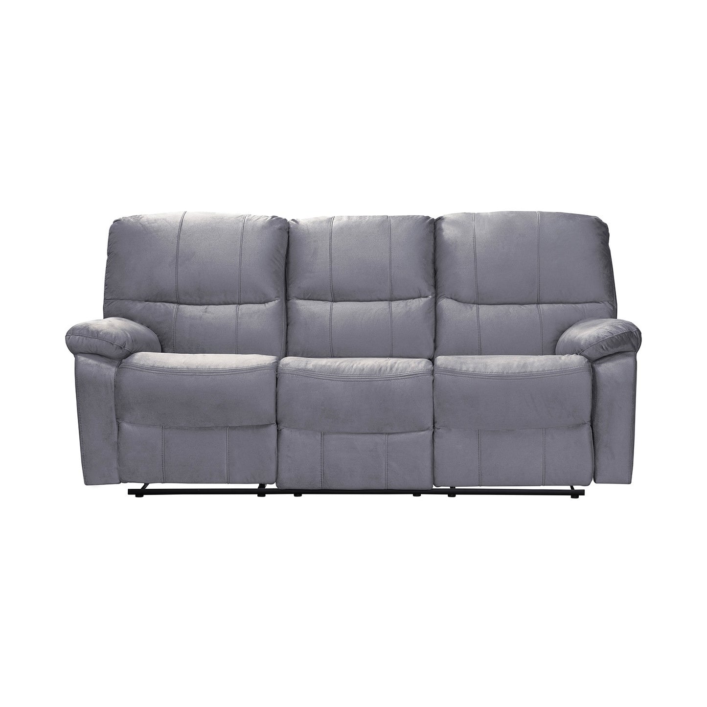 SOFA RECLINABLE GALL 3 PUESTOS MICROFIBRA GRIS PLOMO
