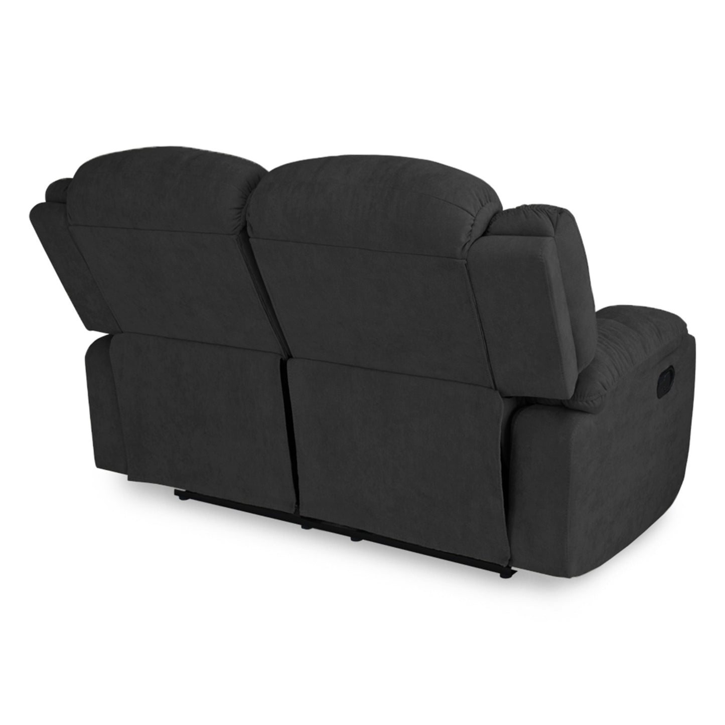 SOFA RECLINABLE GRAND 2 PUESTOS MICROFIBRA GRIS PLOMO