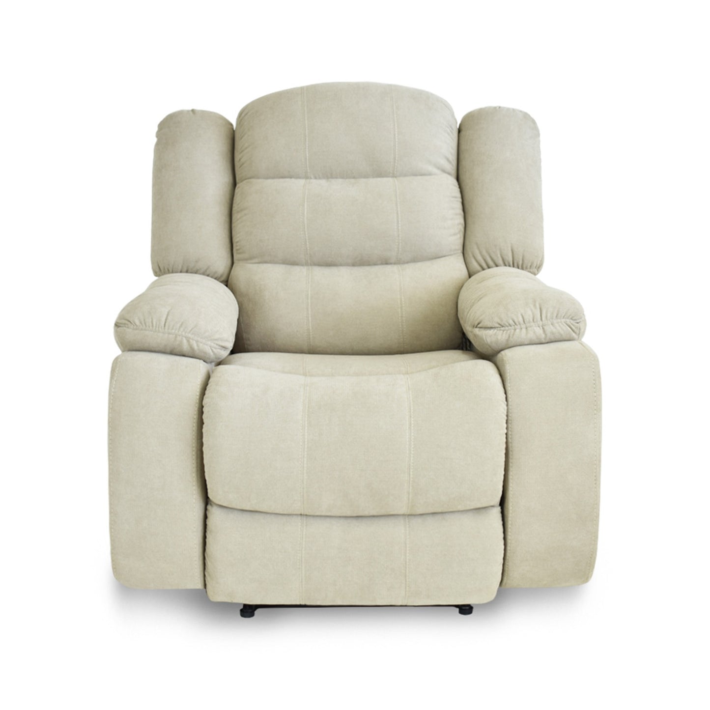 SILLA RECLINABLE GRAND ESTATICA 1 PUESTO MICROFIBRA CAMEL