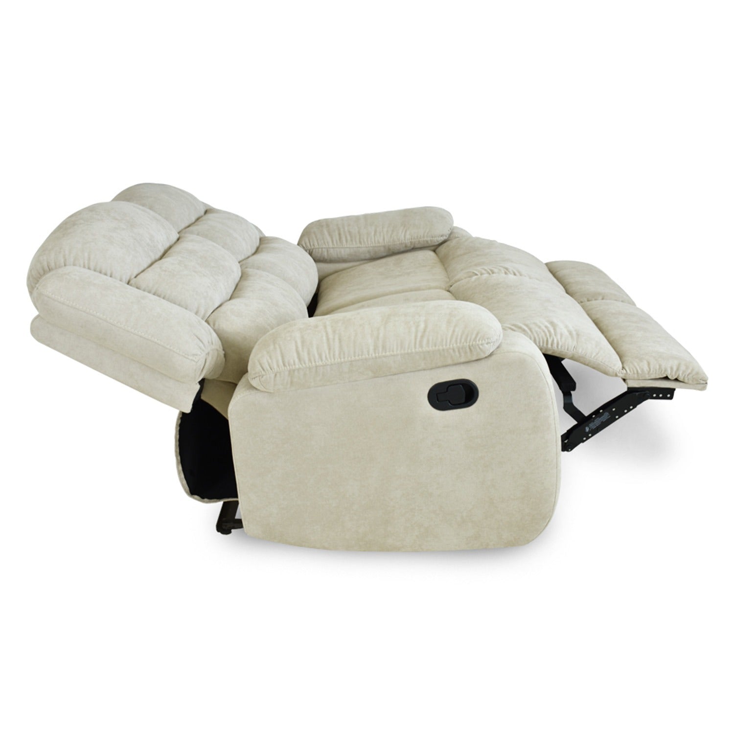 Sofá reclinable grand de 2 puestos en microfibra camel