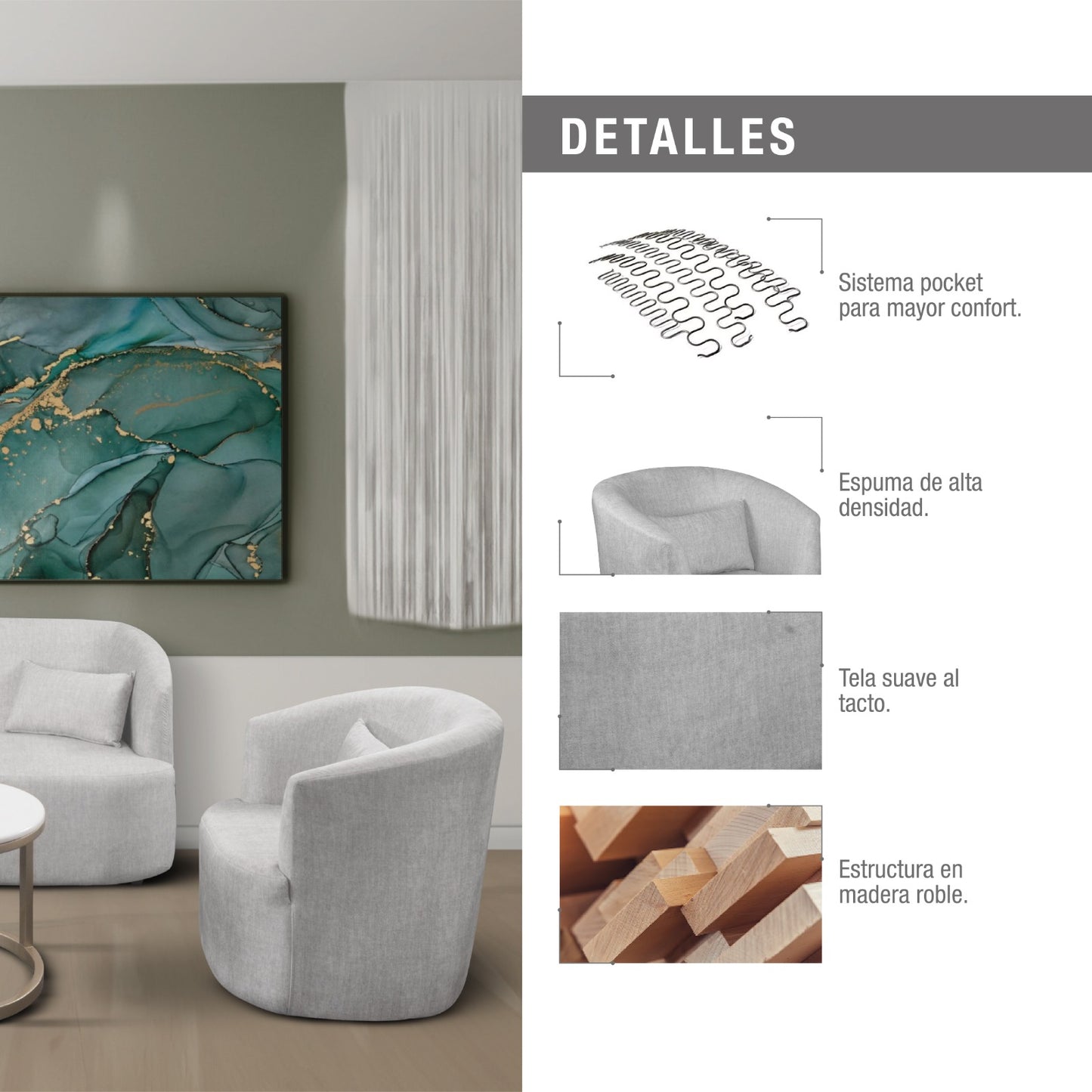 POLTRONA NOVA IBIZA PLATA