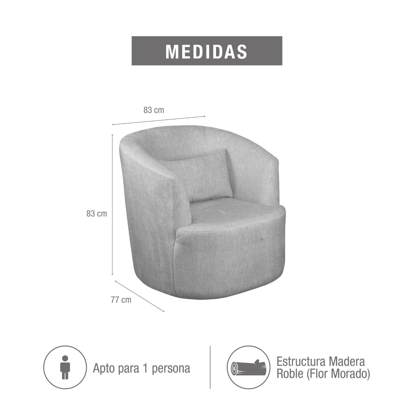 POLTRONA NOVA IBIZA PLATA