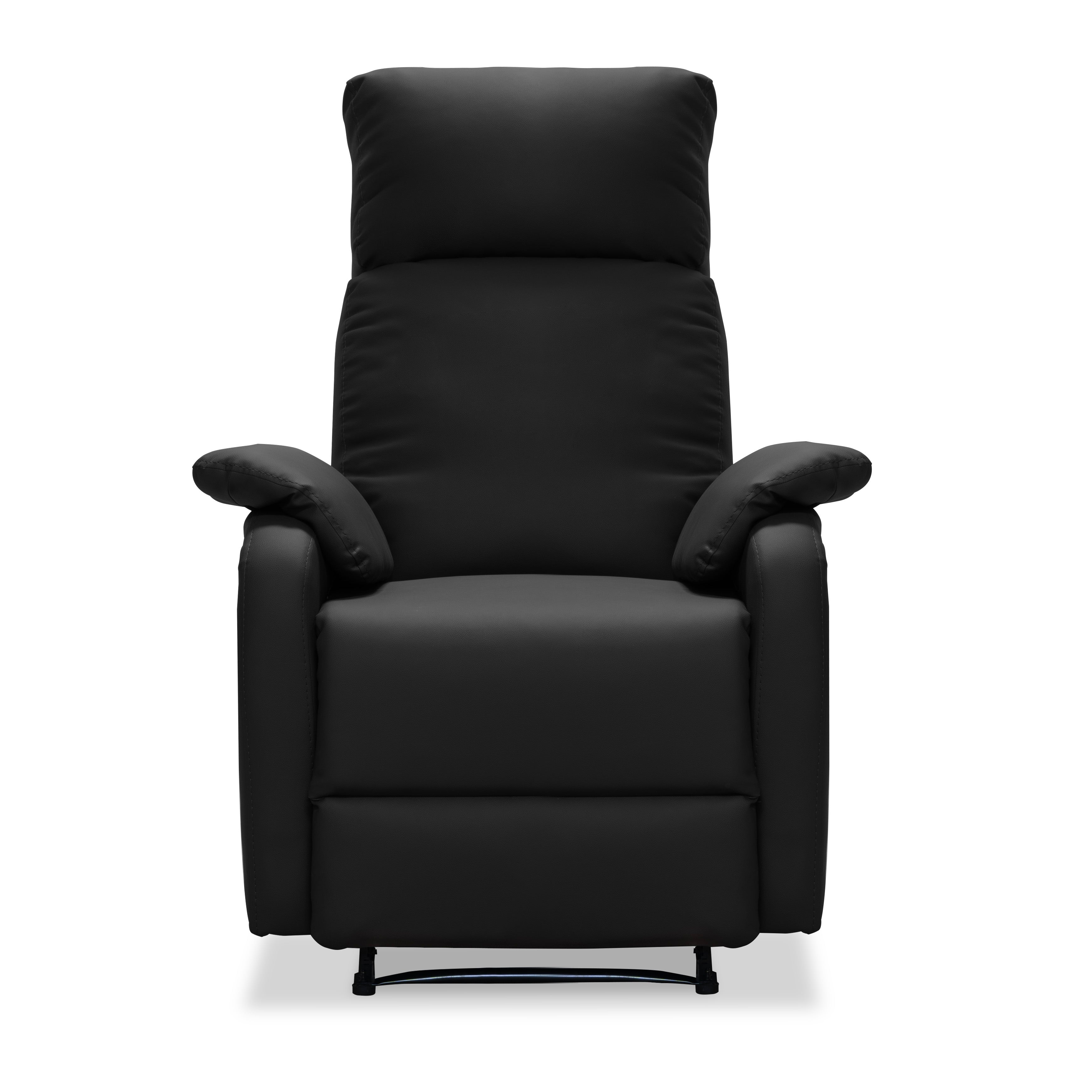 Silla reclinable velvet 1 puesto sintetica negro