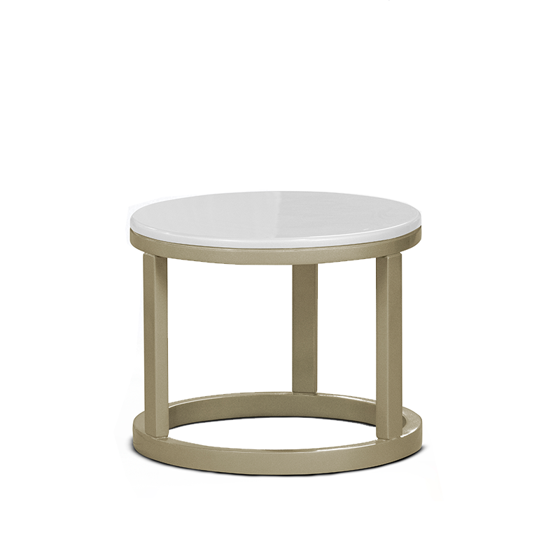 MESA CENTRO NOVA PEQUEÑA BLANCO PERLA CHAMPAN