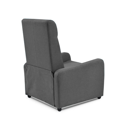 SILLA RECLINABLE PRAXIS MICROFIBRA GRIS OSCURO