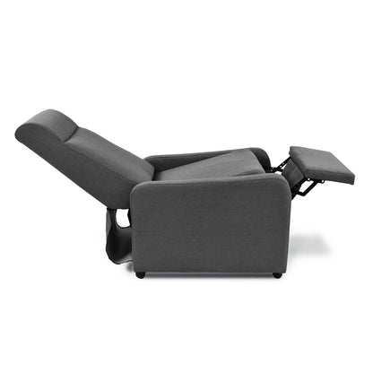 SILLA RECLINABLE PRAXIS MICROFIBRA GRIS OSCURO