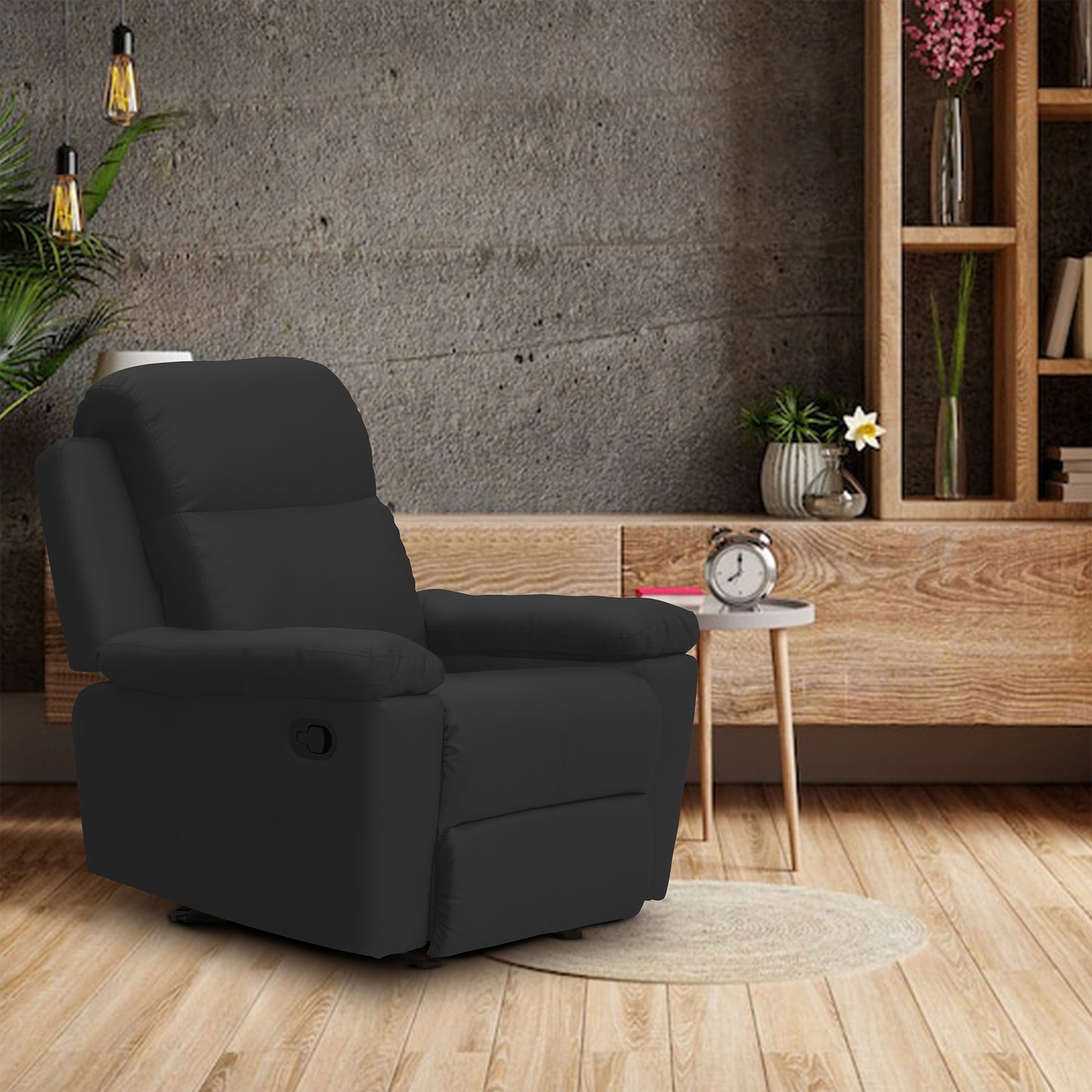 SILLA RECLINABLE ESTÁTICA MECEDORA MARSELLA SINT. NEGRO