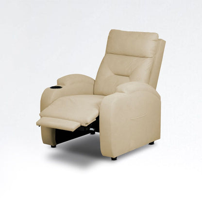 SILLA RECLINABLE LOGAN 1 PUESTO ESTATICO TIPO SINTETICO CAMEL