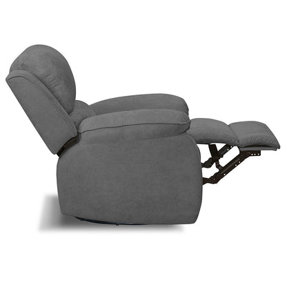 Silla reclinable mecedora giratoria tokio microfibra gris plomo
