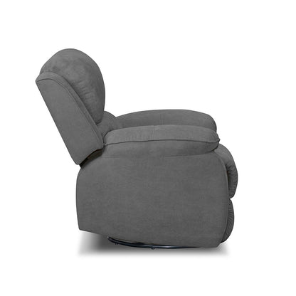 Silla reclinable mecedora giratoria tokio microfibra gris plomo