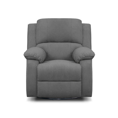 Silla reclinable mecedora giratoria tokio microfibra gris plomo
