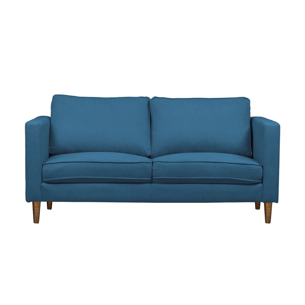 Sofa manhatan 3 puestos microfibra azul