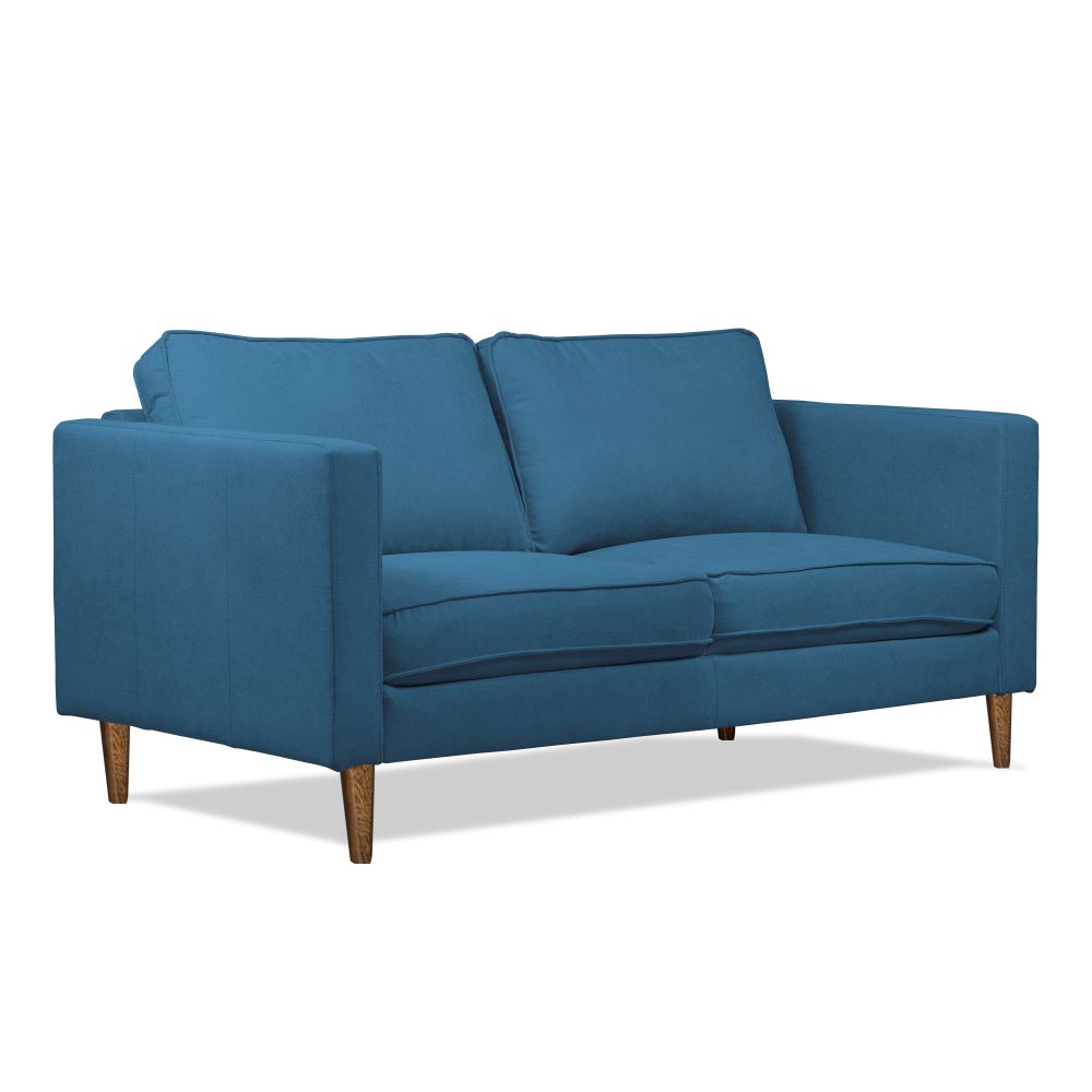 Sofa manhatan 3 puestos microfibra azul