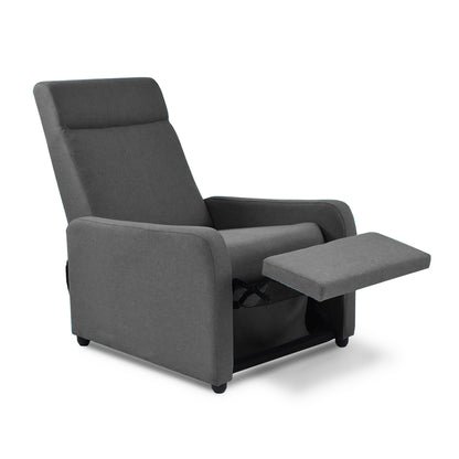 SILLA RECLINABLE PRAXIS MICROFIBRA GRIS OSCURO