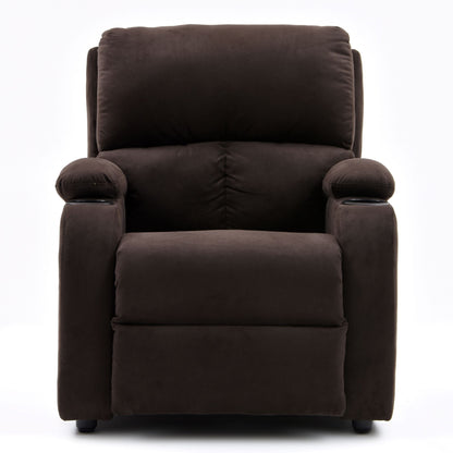 SILLA RECLINABLE AMBER  ESTATICA MICROFIBRA CHOCOLATE