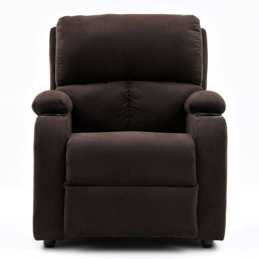 SILLA RECLINABLE AMBER  ESTATICA MICROFIBRA CHOCOLATE