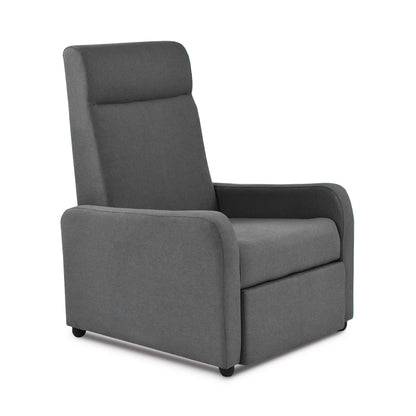 SILLA RECLINABLE PRAXIS MICROFIBRA GRIS OSCURO