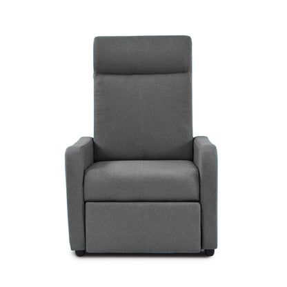 SILLA RECLINABLE PRAXIS MICROFIBRA GRIS OSCURO