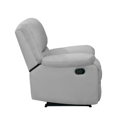 Silla reclinable estática marsella mecedora microfibra Gris