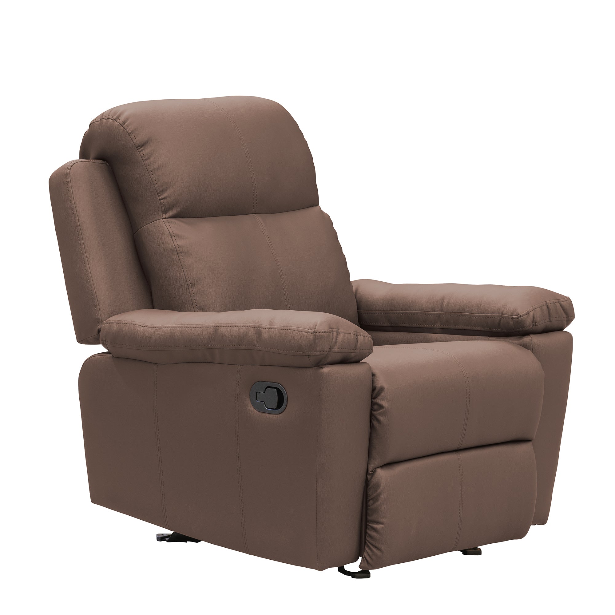 Silla reclinable estática marsella mecedora en sintético chocolate