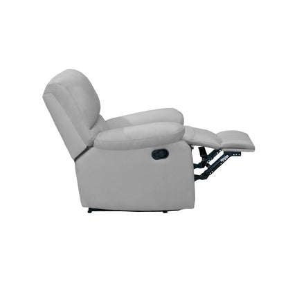 Silla reclinable estática marsella mecedora microfibra Gris