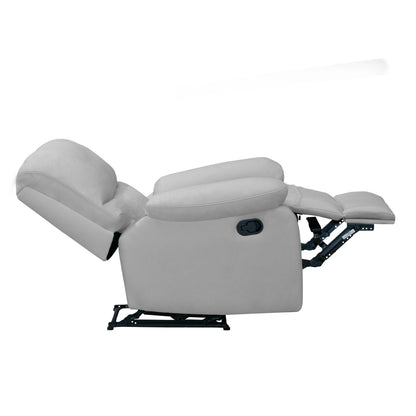Silla reclinable estática marsella mecedora microfibra Gris