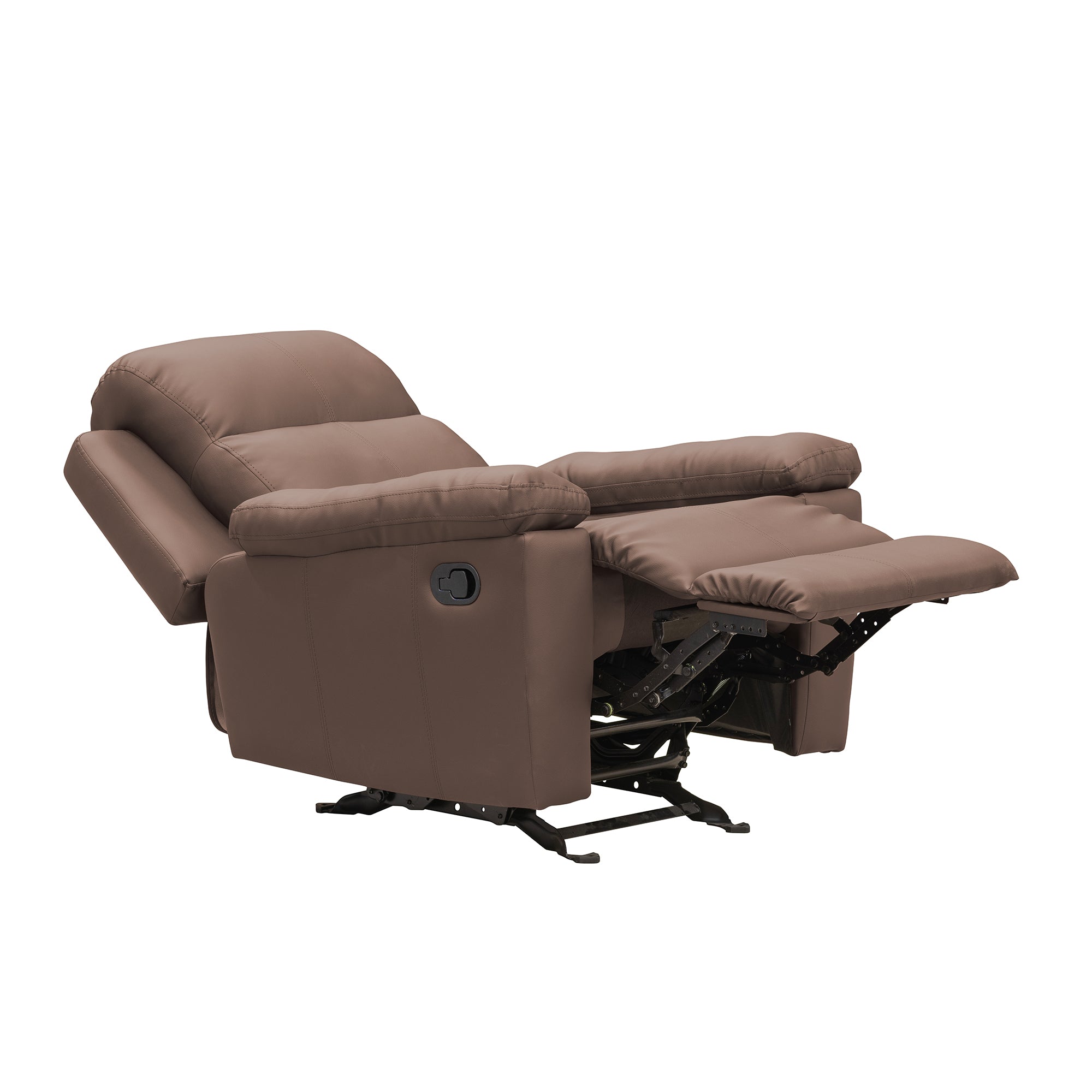 Silla reclinable estática marsella mecedora en sintético chocolate