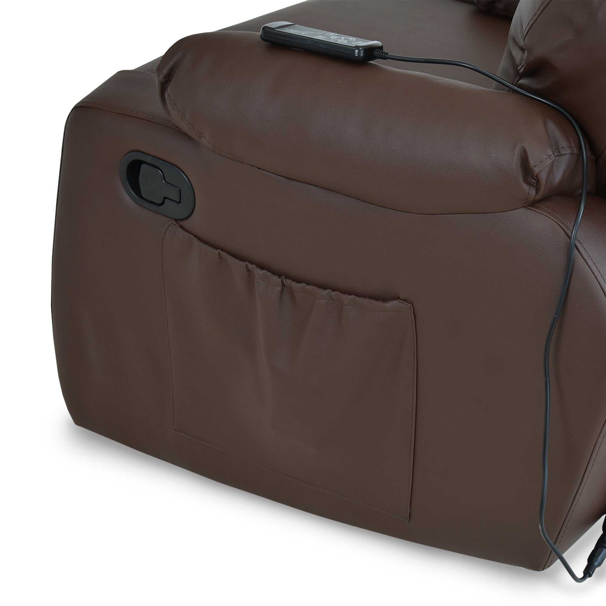 Silla reclinable velara 1 puesto sintético chocolate masaje
