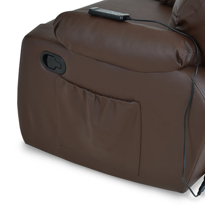 Silla reclinable velara 1 puesto sintético chocolate masaje
