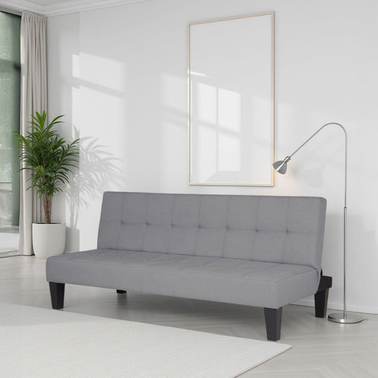 SOFA CAMA ALEK  MICROFIBRA PLATA