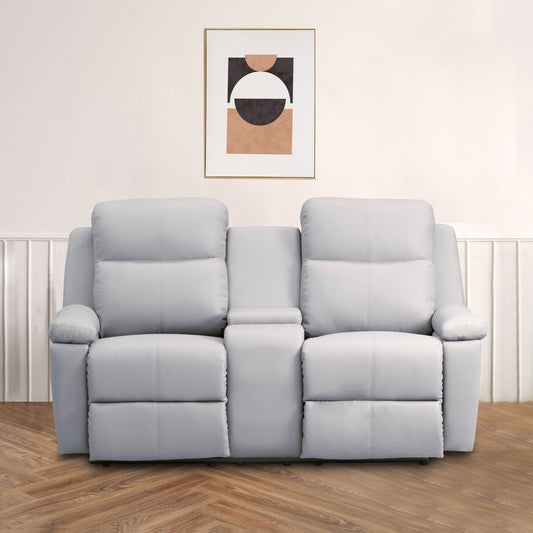 SOFÁ RECLINABLE CON CONSOLA MARSELLA 2 PUESTOS