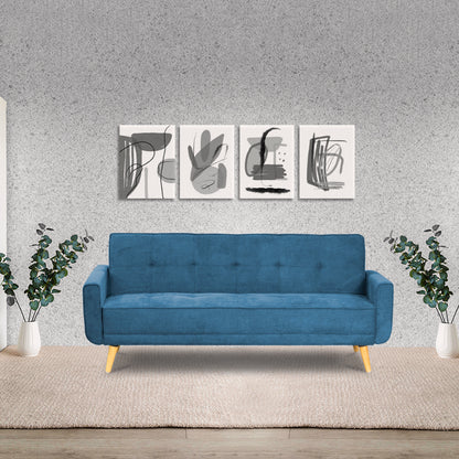 SOFA CAMA DEBBY  MICROFIBRA  AZUL