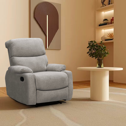 Silla reclinable velara 1 puesto microfibra plata