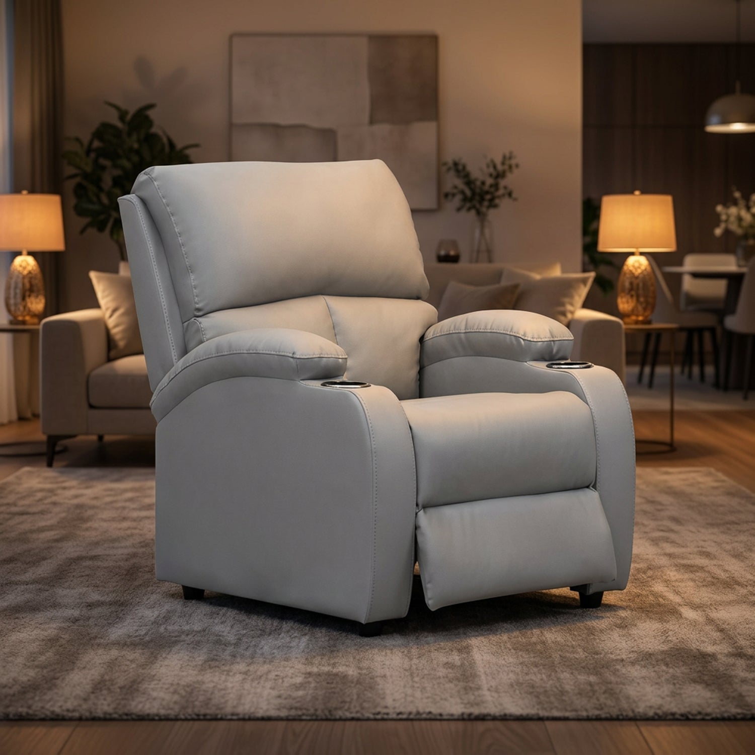 Silla reclinable amber estatica sintetico gris