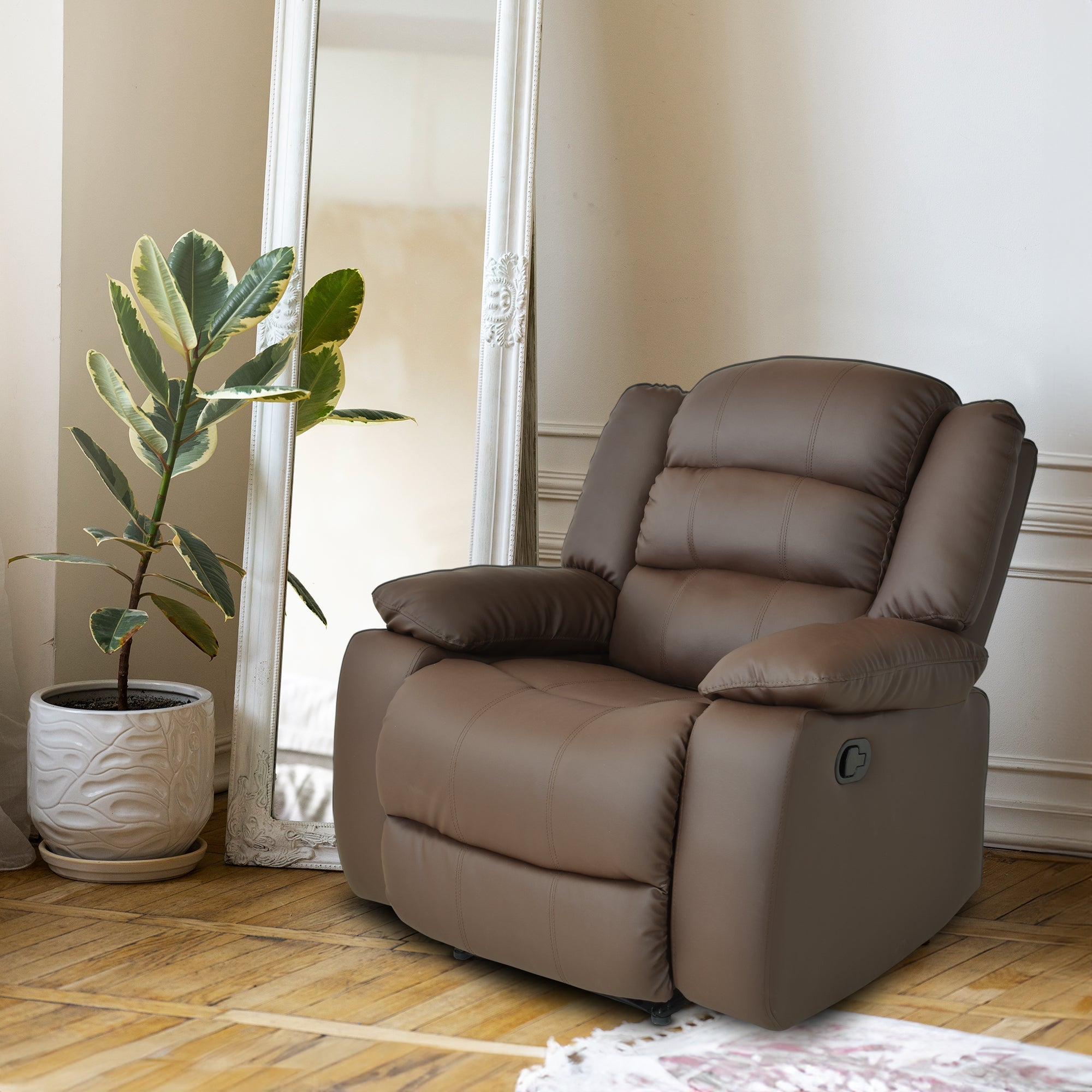 Silla reclinable dhaka sintetico chocolate