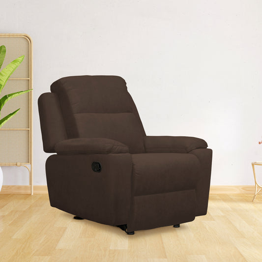SILLA RECLINABLE ESTÁTICA MARSELLA MECEDORA MICROFIBRA. CHOCOLATE