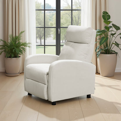 SILLA RECLINABLE DALY ESTATICA MICROFIBRA CRUDO