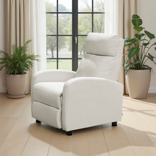 SILLA RECLINABLE DALY ESTATICA MICROFIBRA CRUDO