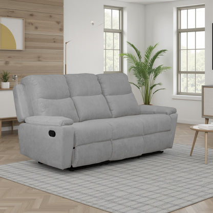Sofa rec marsella 3 ptos estatico microfibra plata