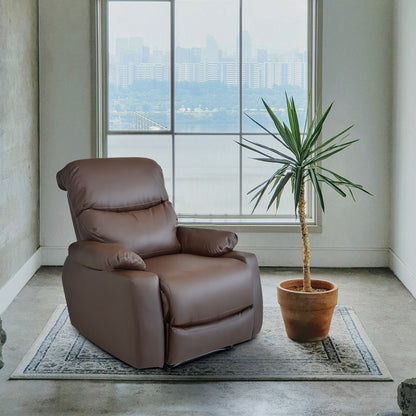 SILLA RECLINABLE VELARA  1 PUESTO SINTETICO CHOCOLATE