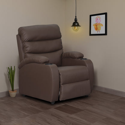 SILLA RECLINABLE TREVI  1 PUESTO  SINTETICO CHOCOLATE