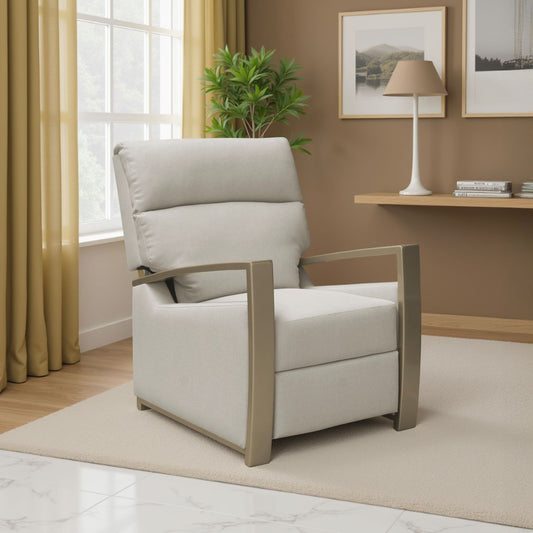 SILLA RECLINABLE FIYI  ESTATICA 1 PUESTO   MICROFIBRA BLANCO
