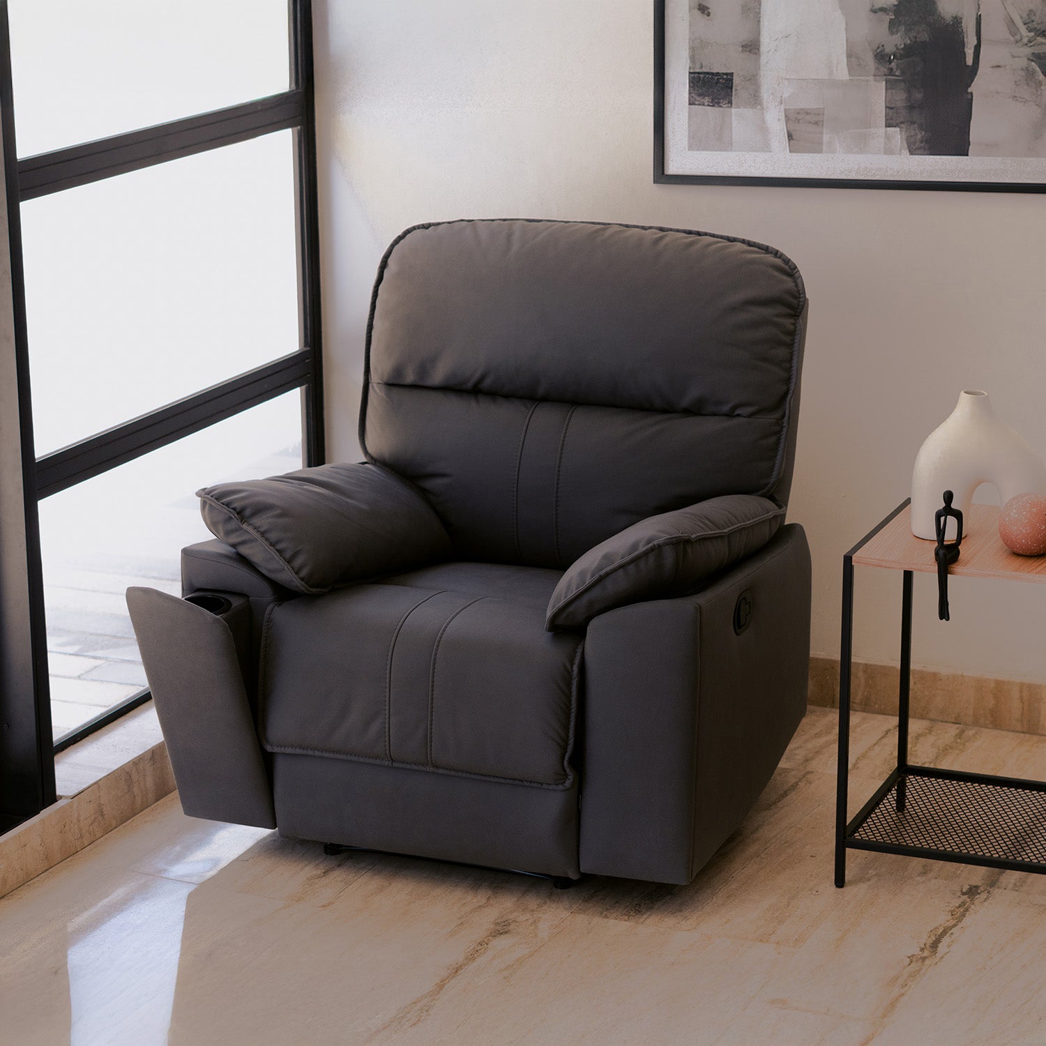 Silla reclinable Alina Gris