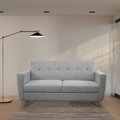 SOFÁ 2 PUESTOS WALCOT   MICROFIBRA GRIS CLARO