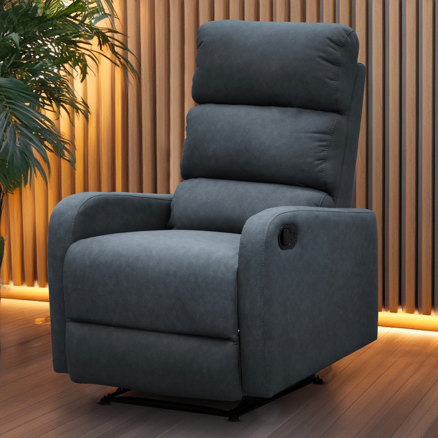SILLA RECLINABLE ESTÁTICA PEKIN  1 PUESTO  SINTETICO NEGRO