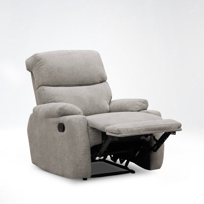 Silla reclinable velara 1 puesto microfibra plata