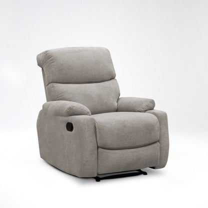 Silla reclinable velara 1 puesto microfibra plata