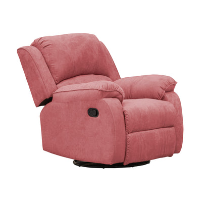 SILLA RECLINABLE MECEDORA GIRATORIA TOKIO MICROFIBRA. ROSA