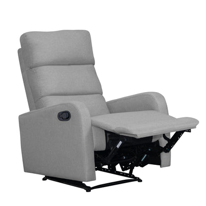 SILLA RECLINABLE ESTÁTICA PEKIN 1 PUESTO  MICROFIBRA  GRIS CLARO