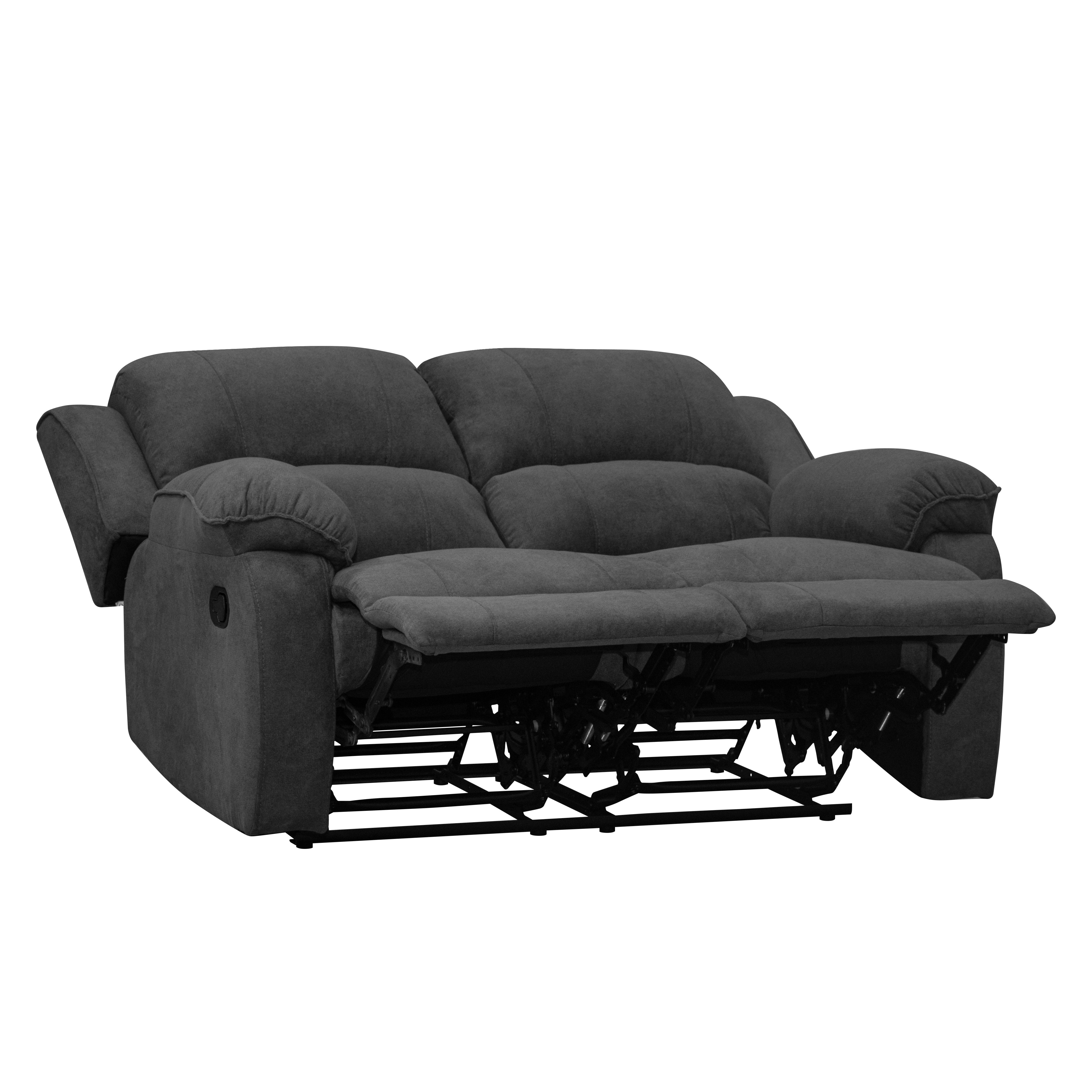 Sofa reclinable tokio 2p microfibra gris plomo
